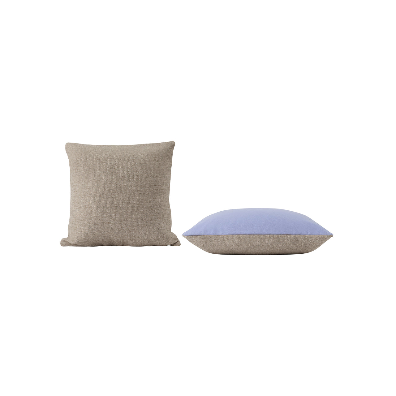 Mingle Cushion: Square + Sand + Lilac