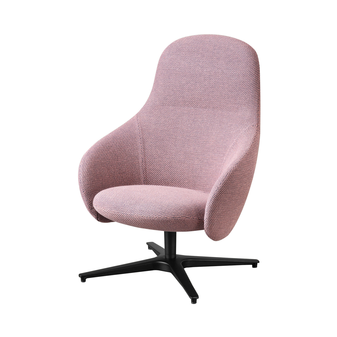 Nebula Lounge Chair + Pouf: Swivel Base