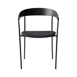 Missing Chair: Upholstered + Black Lacquered Oak + With Arm