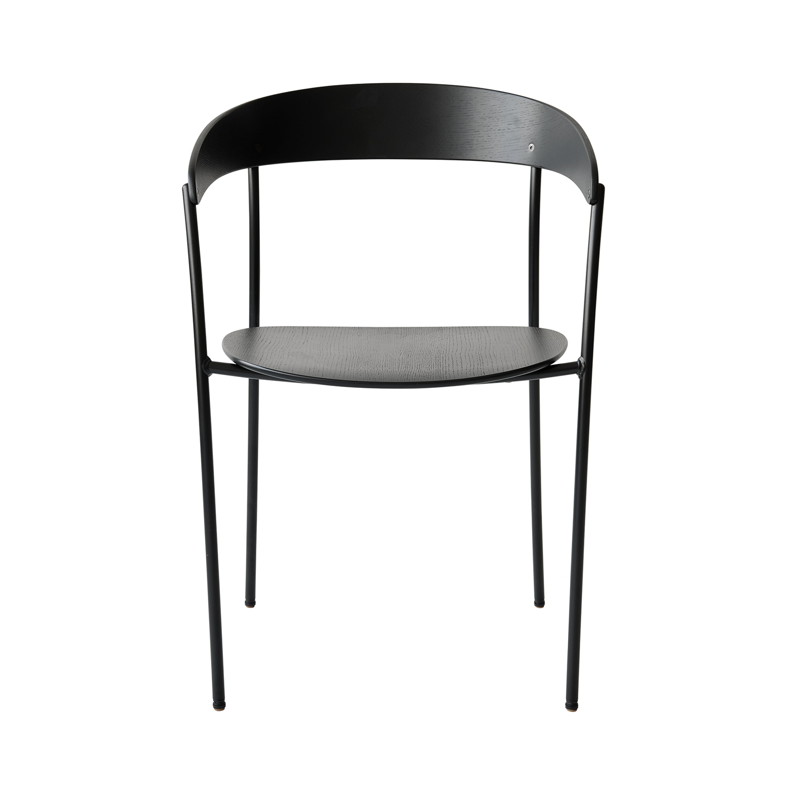 Missing Chair: Black Lacquered Oak + With Arm