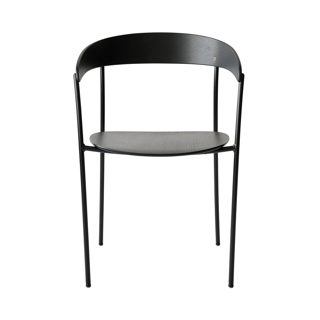 Missing Chair: Black Lacquered Oak + With Arm