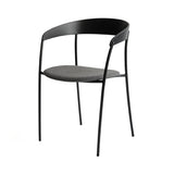 Missing Chair: Upholstered + Black Lacquered Oak + With Arm