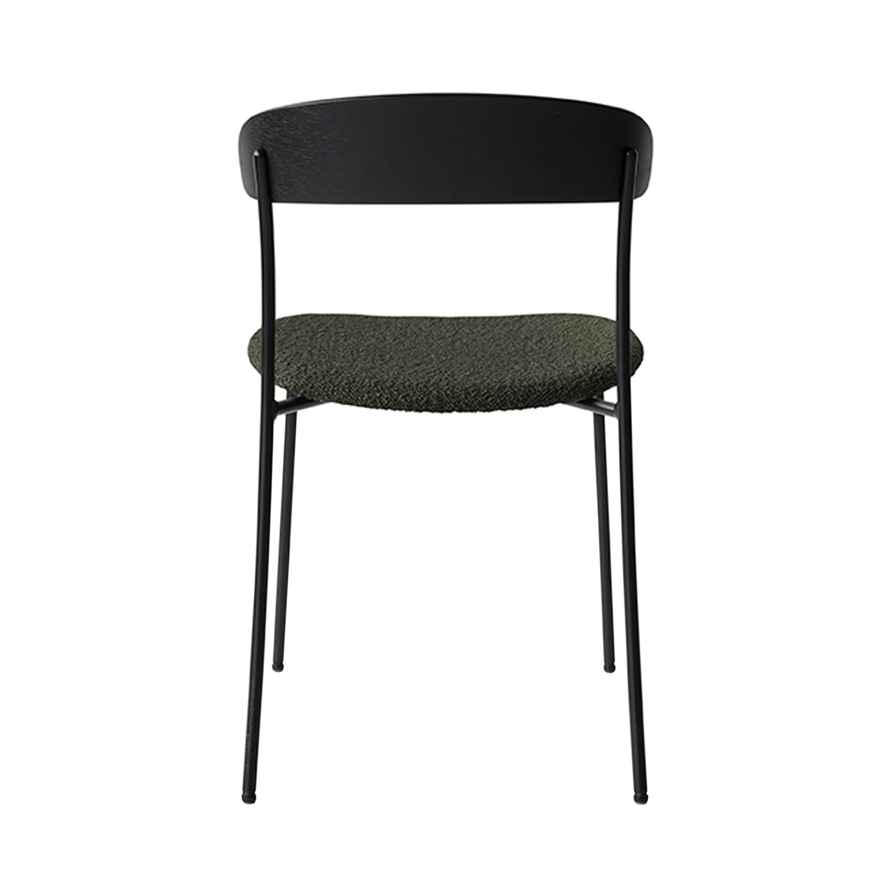 Missing Chair: Upholstered + Black Lacquered Oak + Without Arm