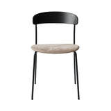 Missing Chair: Upholstered + Black Lacquered Oak + Without Arm