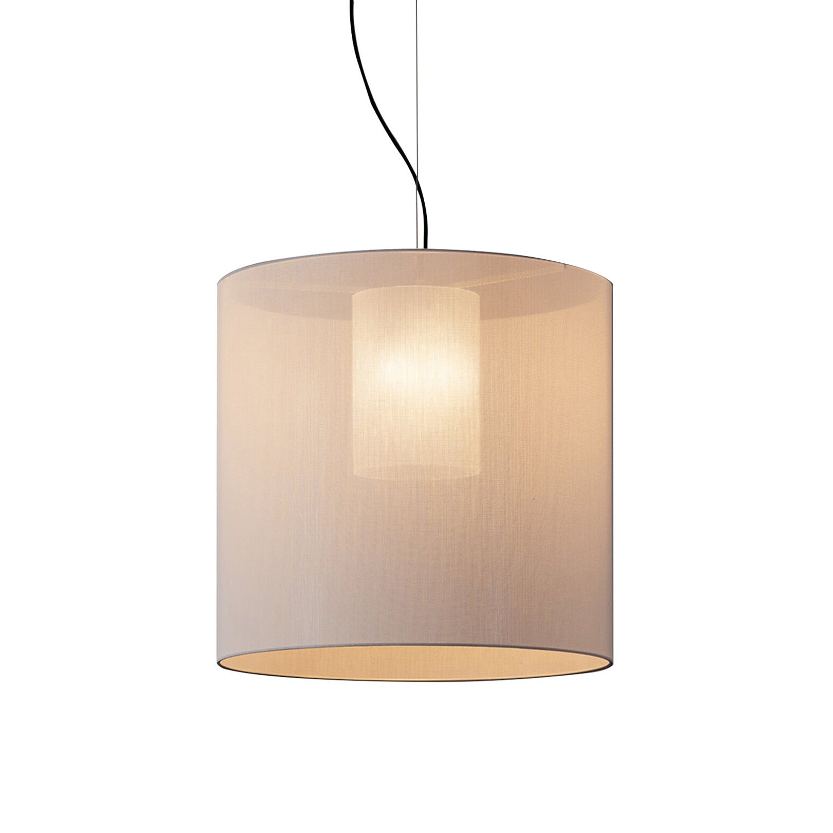 Moaré Pendant Lamp: Large (Single Shade) + White