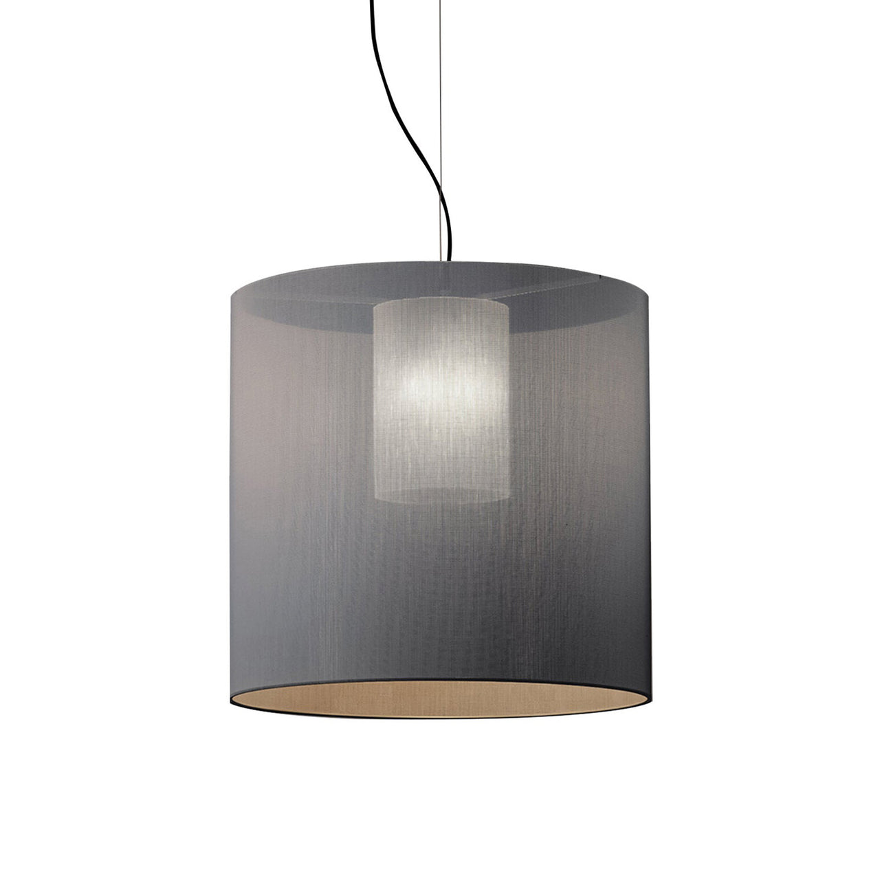 Moaré Pendant Lamp: Large (Single Shade) + Grey
