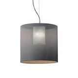 Moaré Pendant Lamp: Large (Single Shade) + Grey