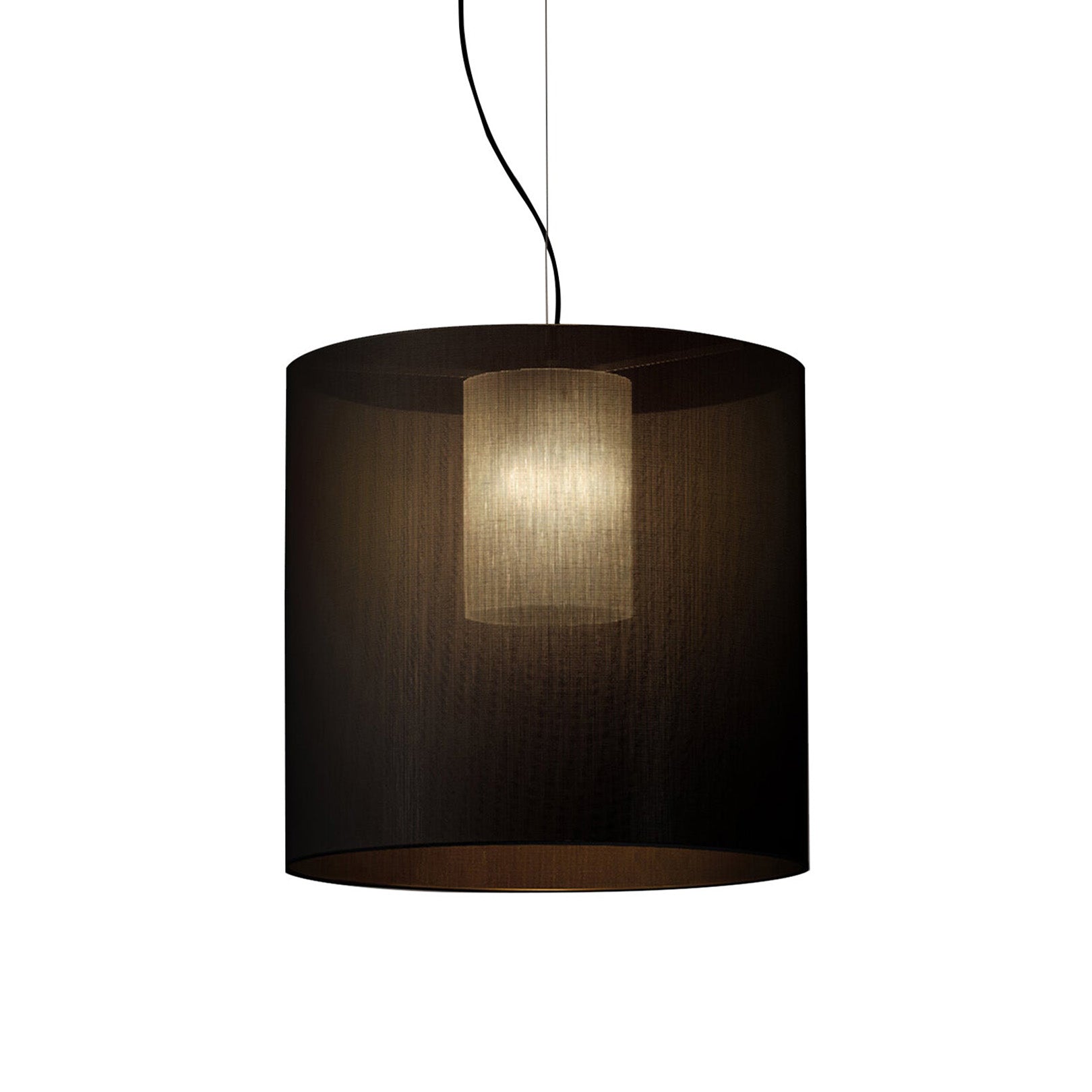 Moaré Pendant Lamp: Large (Single Shade) + Black