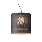 Moaré Pendant Lamp: Large (Double Shade) + Grey