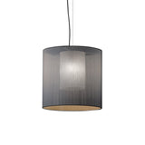 Moaré Pendant Lamp: Medium (Single Shade) + Grey