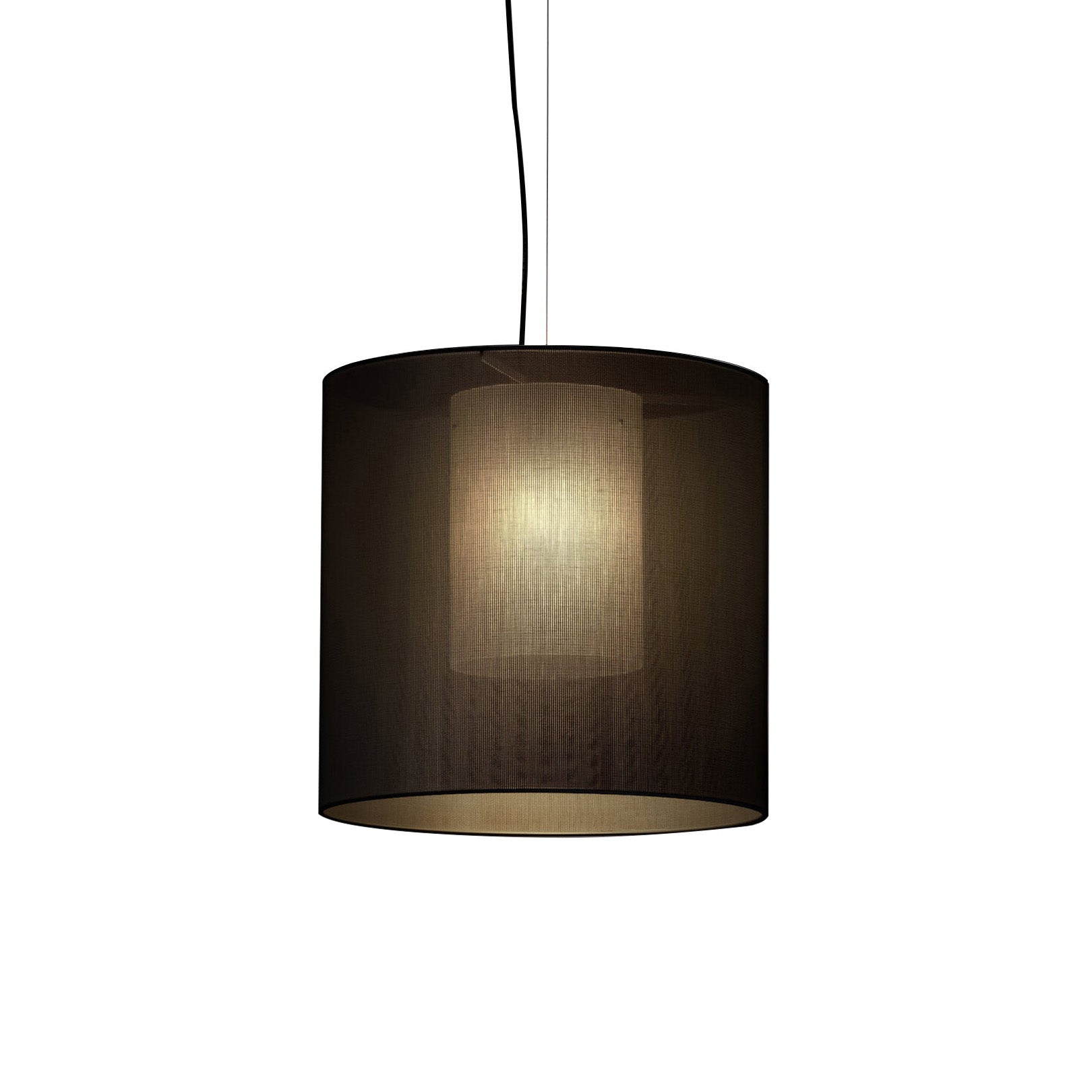 Moaré Pendant Lamp: Medium (Single Shade) + Black