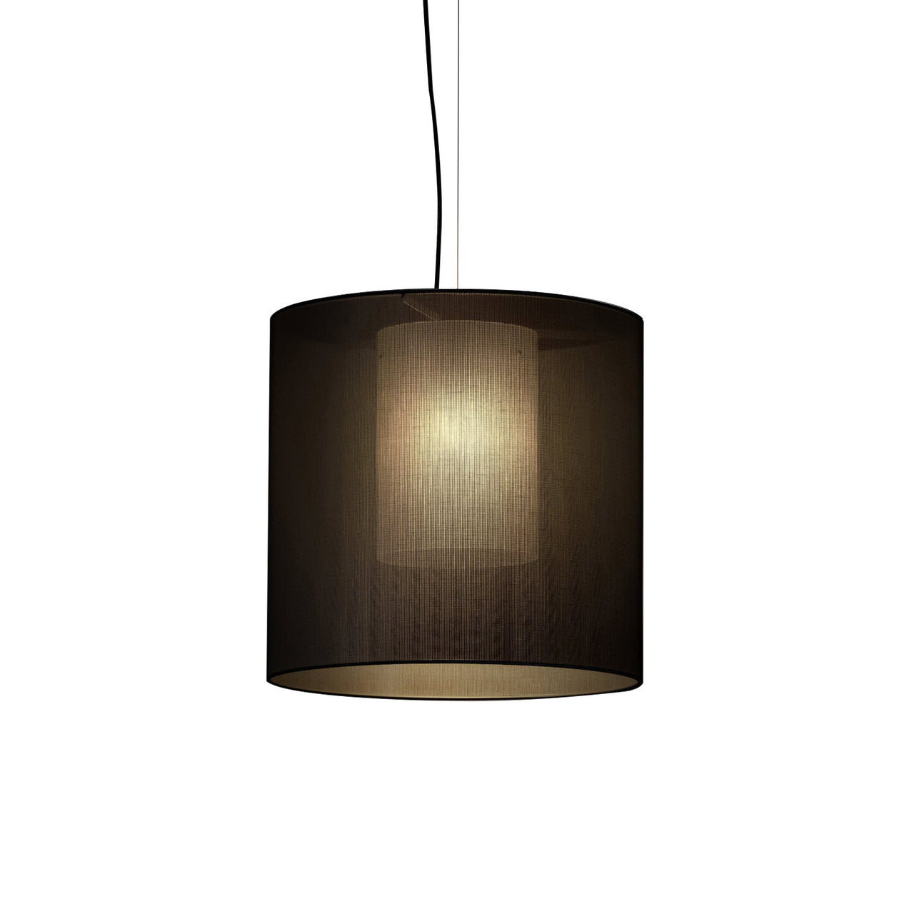 Moaré Pendant Lamp: Medium (Single Shade) + Black