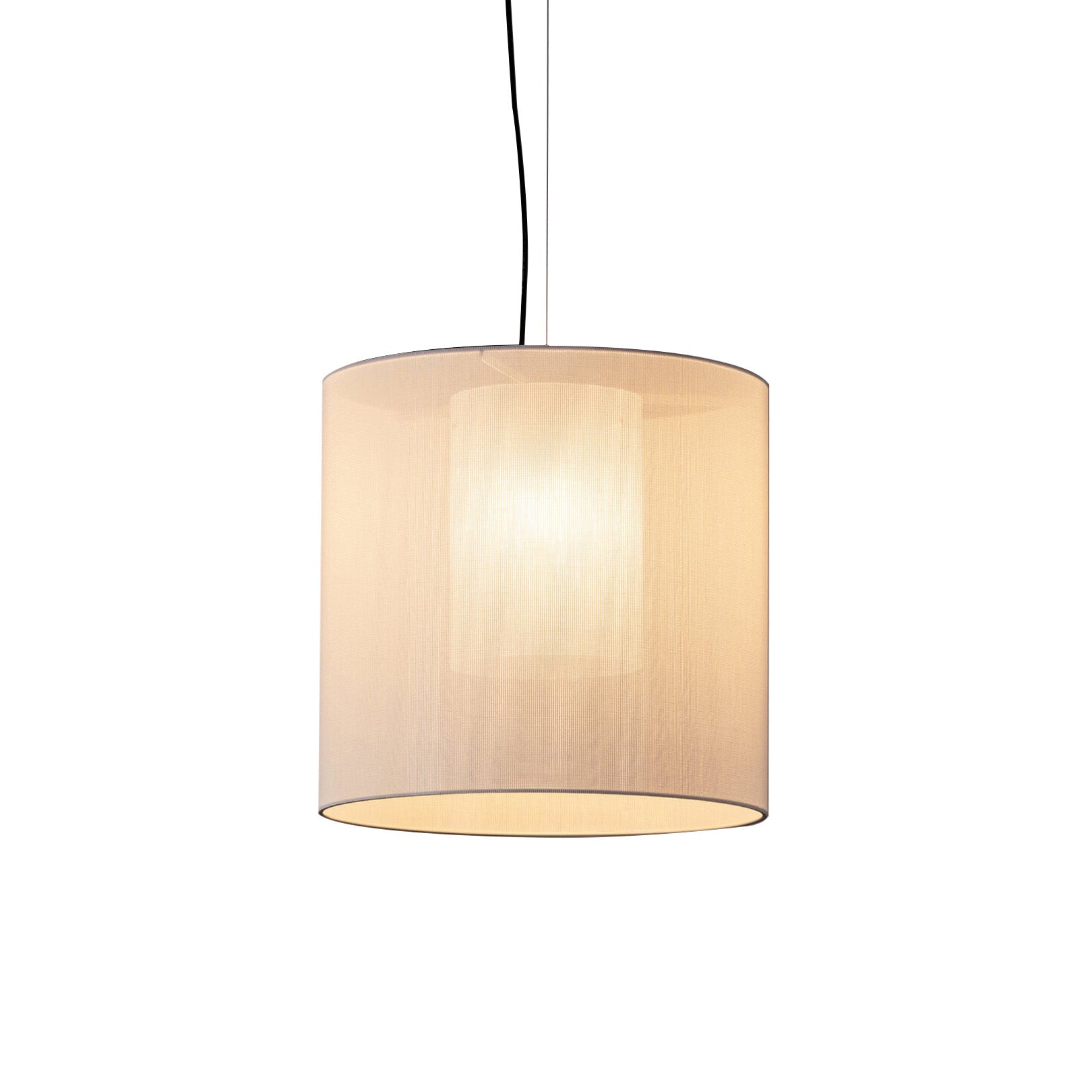 Moaré Pendant Lamp: Medium (Single Shade) + White