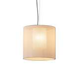 Moaré Pendant Lamp: Medium (Single Shade) + White