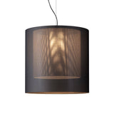 Moaré Pendant Lamp: Extra Large (Double Shade) + Grey