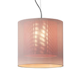 Moaré Pendant Lamp: Extra Large (Double Shade) + White + Red
