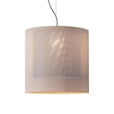 Moaré Pendant Lamp: Extra Large (Double Shade) + White + Black