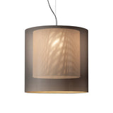 Moaré Pendant Lamp: Extra Large (Double Shade) + Grey + White