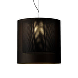 Moaré Pendant Lamp: Extra Large (Double Shade) + Black