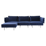 3-Seat Modular Sofa with Chaise: Sapphire 606