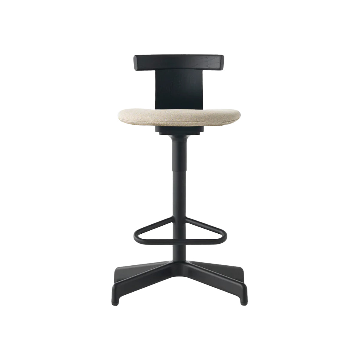 Jiro Bar + Counter Stool: Upholstery + Counter + Black Oak