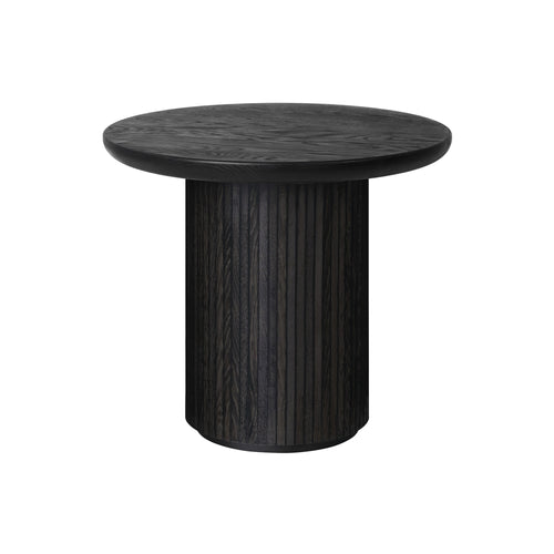 Moon Lounge Table: Brown + Lacquered Black Stained Oak