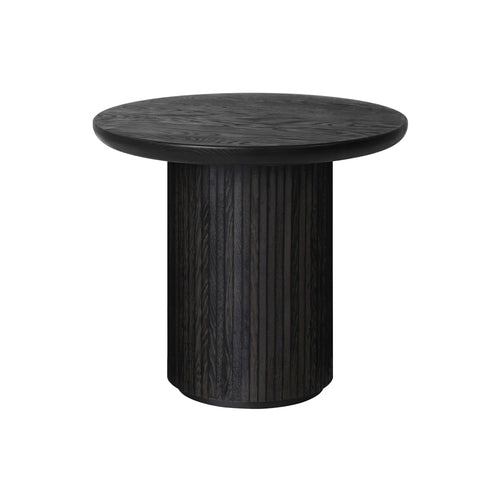 Moon Lounge Table: Brown + Lacquered Black Stained Oak
