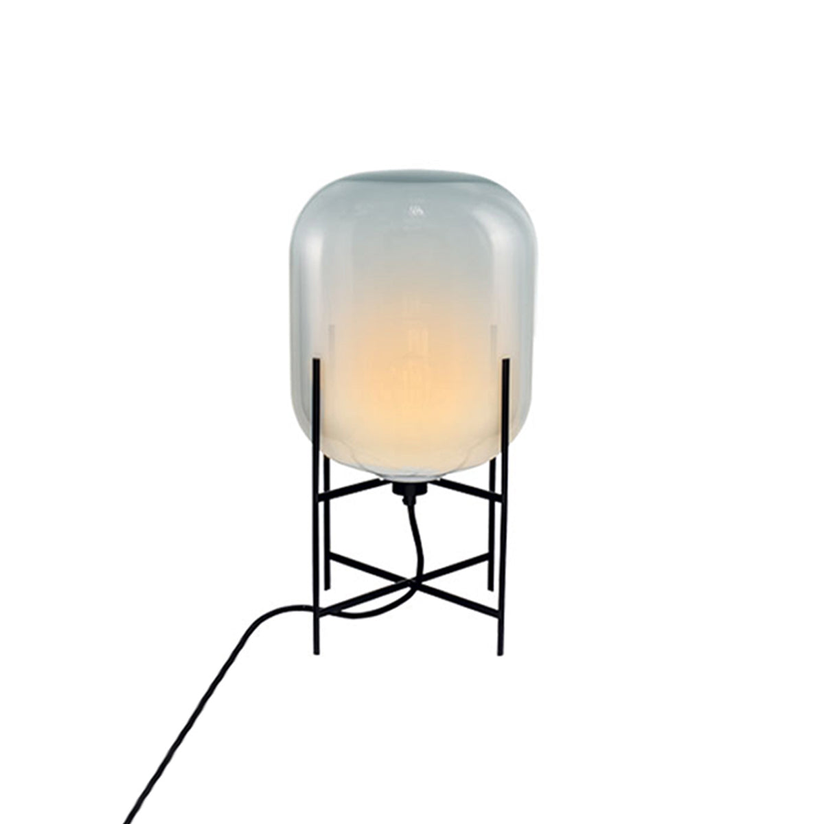 Oda Table Lamp: Moonlight White + Black