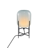 Oda Table Lamp: Moonlight White + Black
