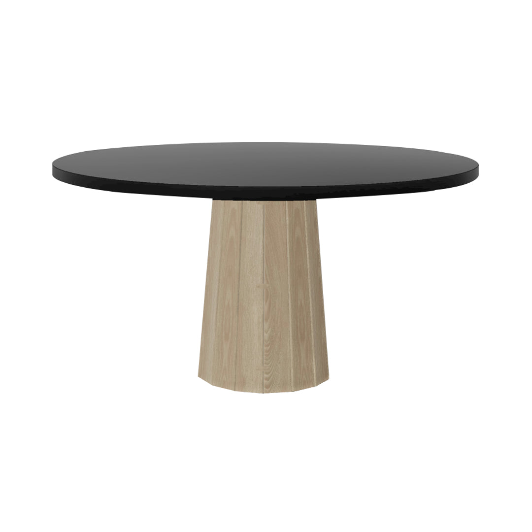 Container Round Table: Large + Bodhi Cover + Black Stained + White Wash