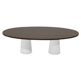 Container Oval Table: Large + Cable Feed + Cinnamon Stained + White