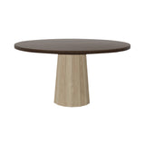 Container Round Table: Large + Bodhi Cover + Cinnamon Stained + White Wash