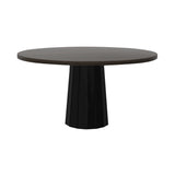 Container Round Table: Large + Bodhi Cover + Grey stained + Black