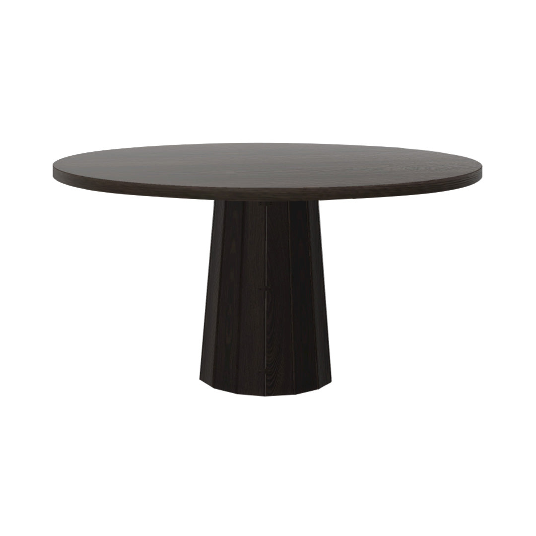 Container Round Table: Large + Bodhi Cover + Grey stained + Wenge