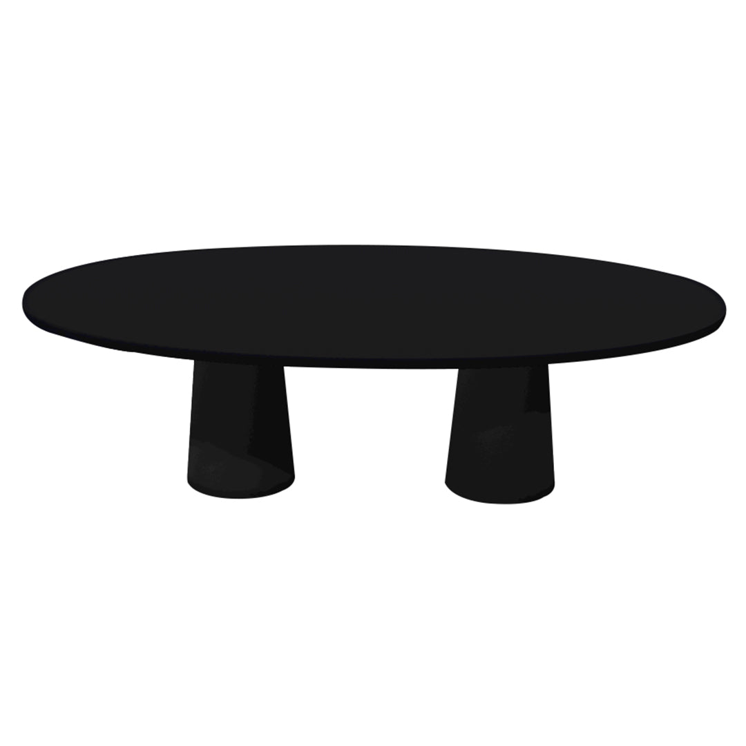 Container Oval Table: Large + Cable Feed + Jet Black + Black