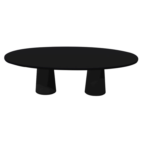 Container Oval Table: Large + Cable Feed + Jet Black + Black