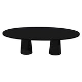 Container Oval Table: Large + Cable Feed + Jet Black + Black