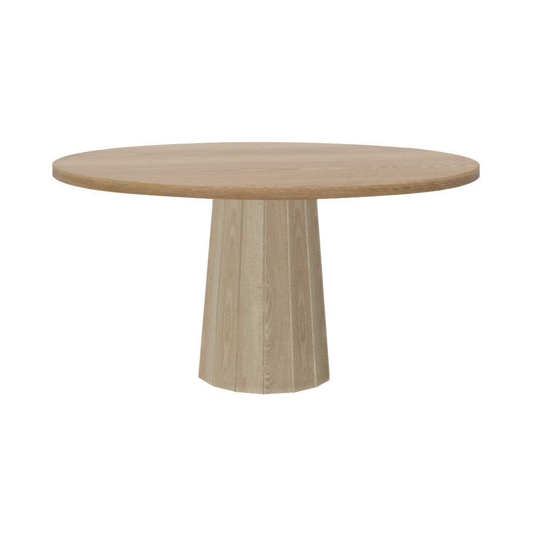 Container Round Table: Large + Bodhi Cover + Natural Oil + White Wash
