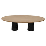 Container Oval Table: Large + Cable Feed + Natural Oil + Black