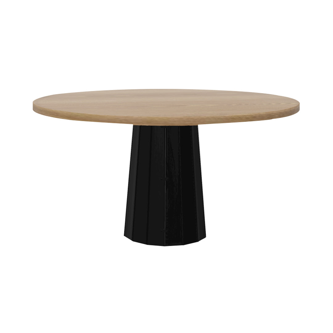 Container Round Table: Large + Bodhi Cover + Natural Oil + Black