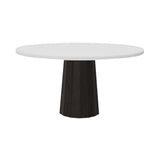 Container Round Table: Large + Bodhi Cover + Traffic White + Grey