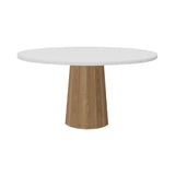 Container Round Table: Large + Bodhi Cover + Traffic White + Natural Oil