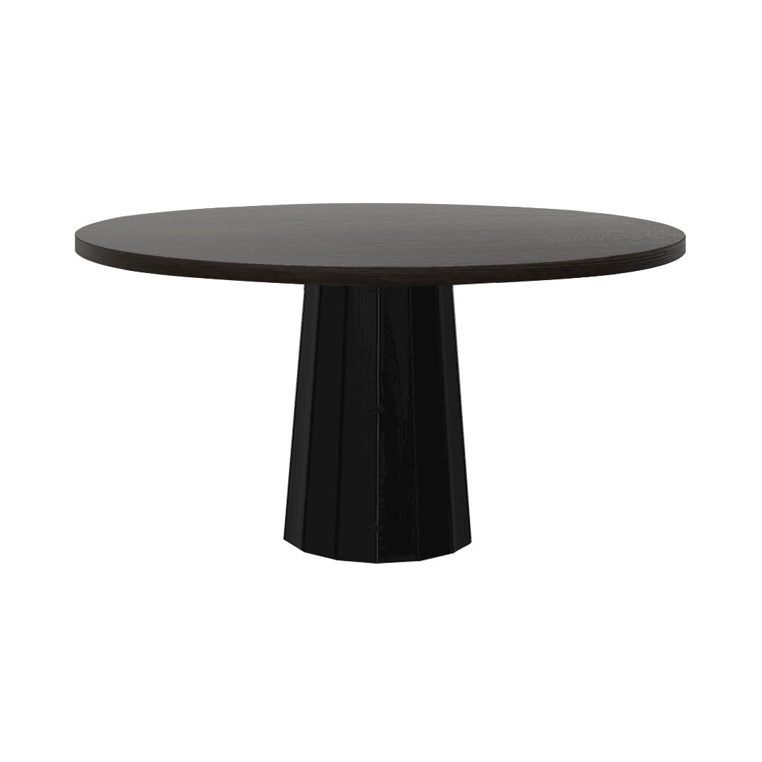 Container Round Table: Large + Bodhi Cover + Wenge Stained + Black
