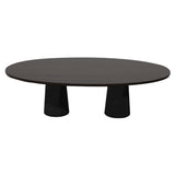 Container Oval Table: Large + Cable Feed + Wenge Stained + Black