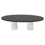 Container Oval Table: Large + Cable Feed + Wenge Stained + White