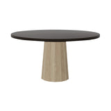 Container Round Table: Large + Bodhi Cover + Wenge Stained + White Wash