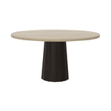 Container Round Table: Large + Bodhi Cover + White Wash Stained + Grey