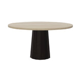 Container Round Table: Large + Bodhi Cover + White Wash Stained + Wenge