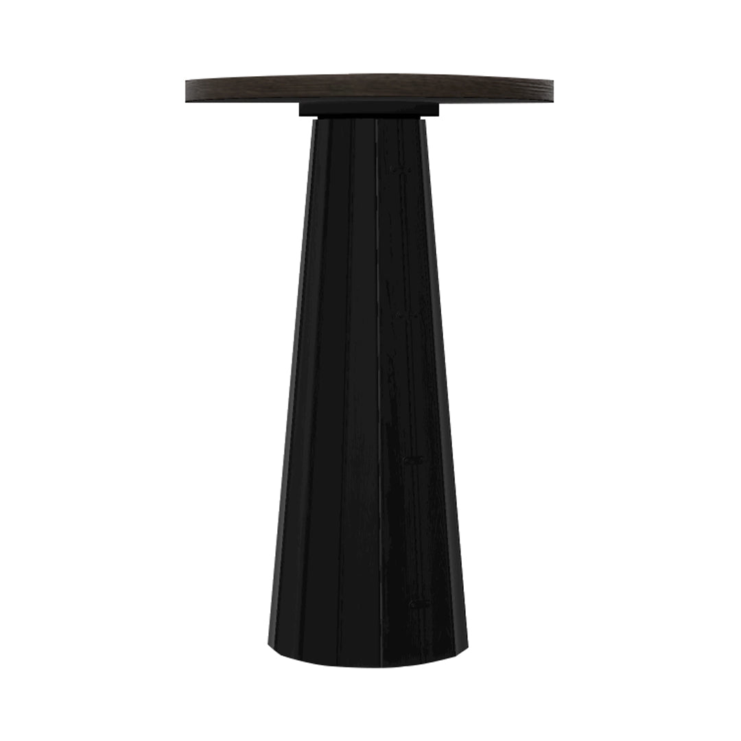 Container Bar Table: Bodhi Cover + Round + Grey Stained + Black Stained