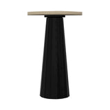 Container Bar Table: Bodhi Cover + Round + White Wash Stained + Black Stained